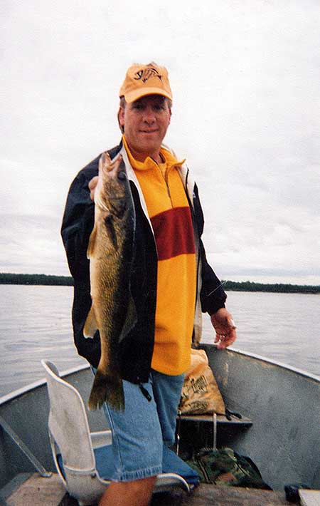 Fishing fly in outposts for Walleye, Cobham River, Manitoba, Canada.
