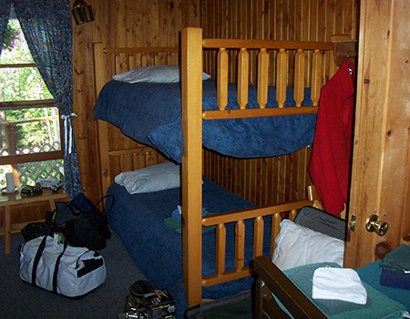 Wilderness Guest bunk bedroom in Remote Manitoba Canada | Cobham River Lodge