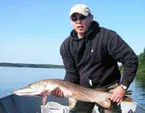 Trolling for Trophy Northern Pike Fishing in Canada. Northern pike fishing photos.