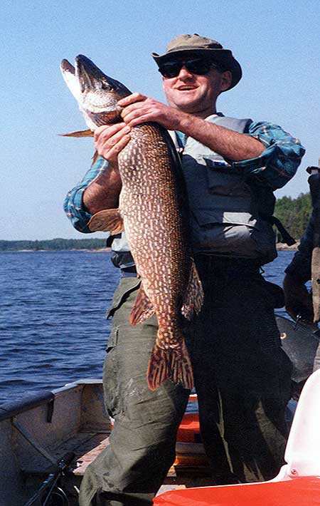 Manitoba Monster Pike Fishing. Fly in Canada fishing lodge.