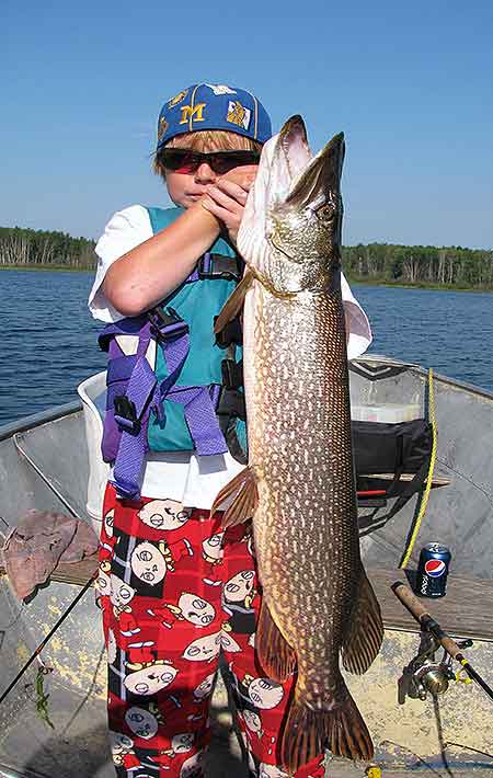 Trolling for Fall Northern Pike, Pike Fishing Paradise in Northern Canada's remote fisheries.