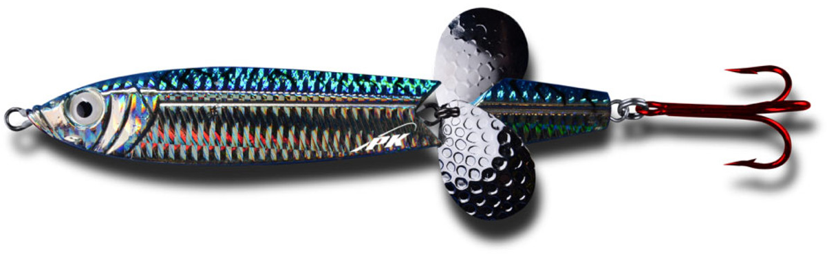 Jigging spoons are designed to be jigged up and down in the water column.