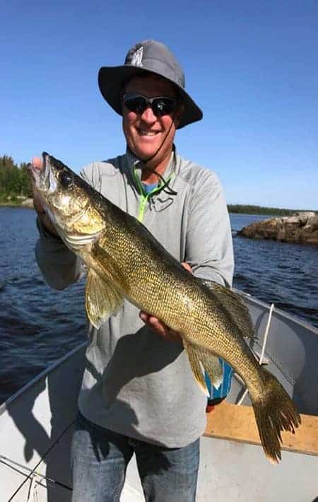 Walleye fishing in Canada. Pristine waters of Cobham River, Canada